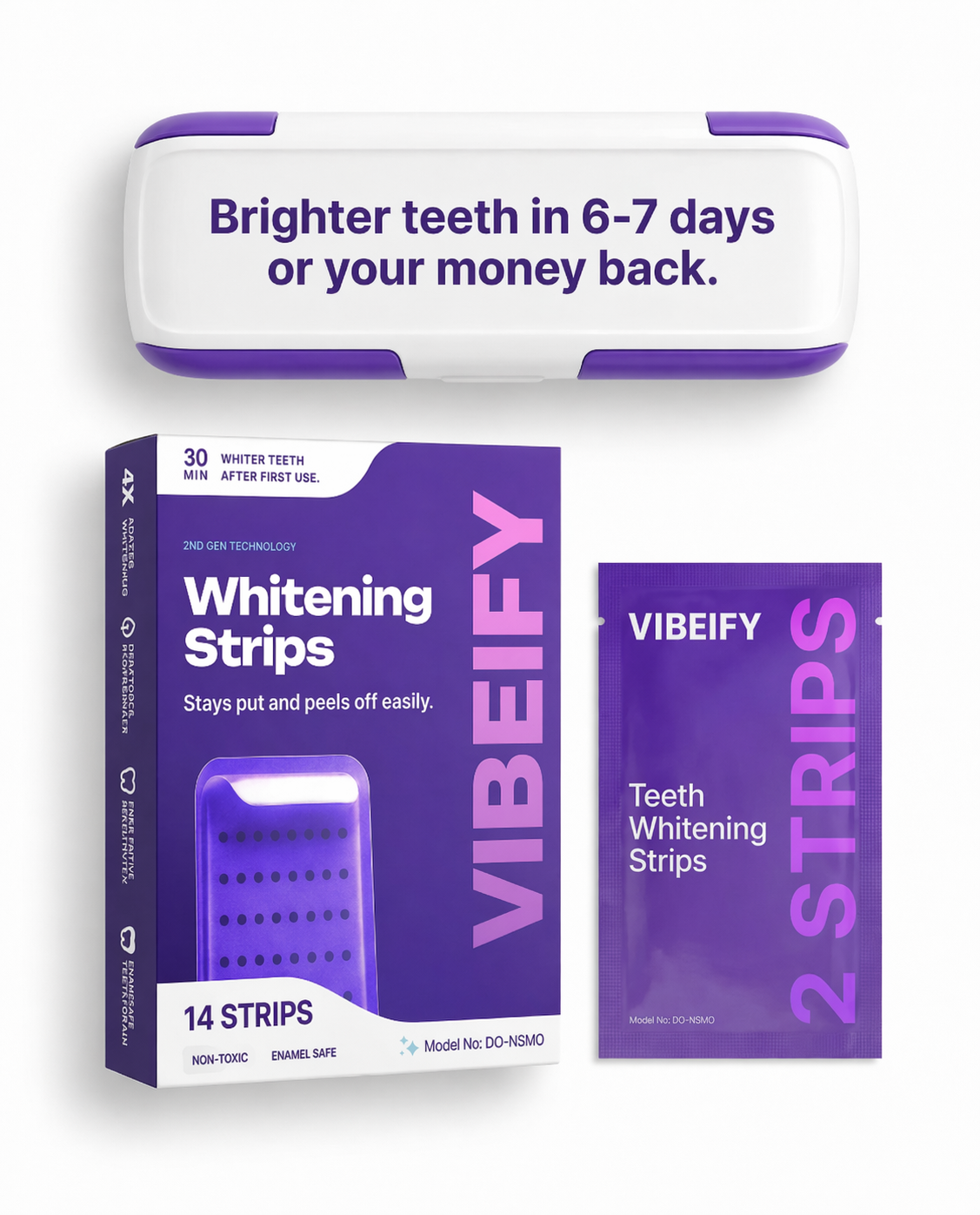 Vibeify Purple Teeth Whitening Strips